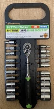 Pittsburgh  High Visibility Socket Set SAE & Metric 1/4" Read