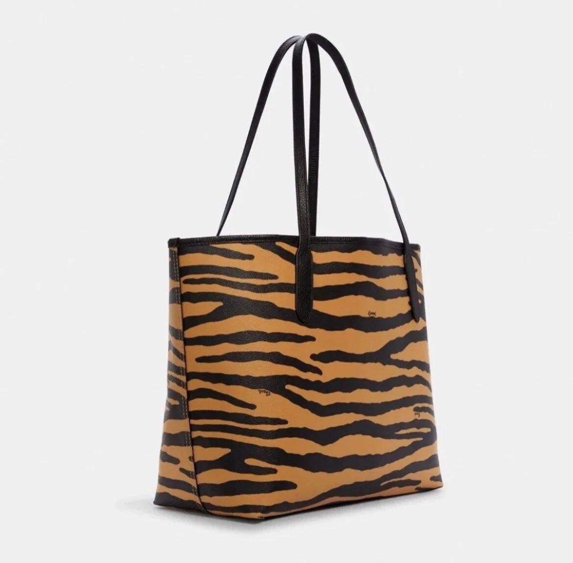 NWT Coach City Tote With Tiger Print C7667