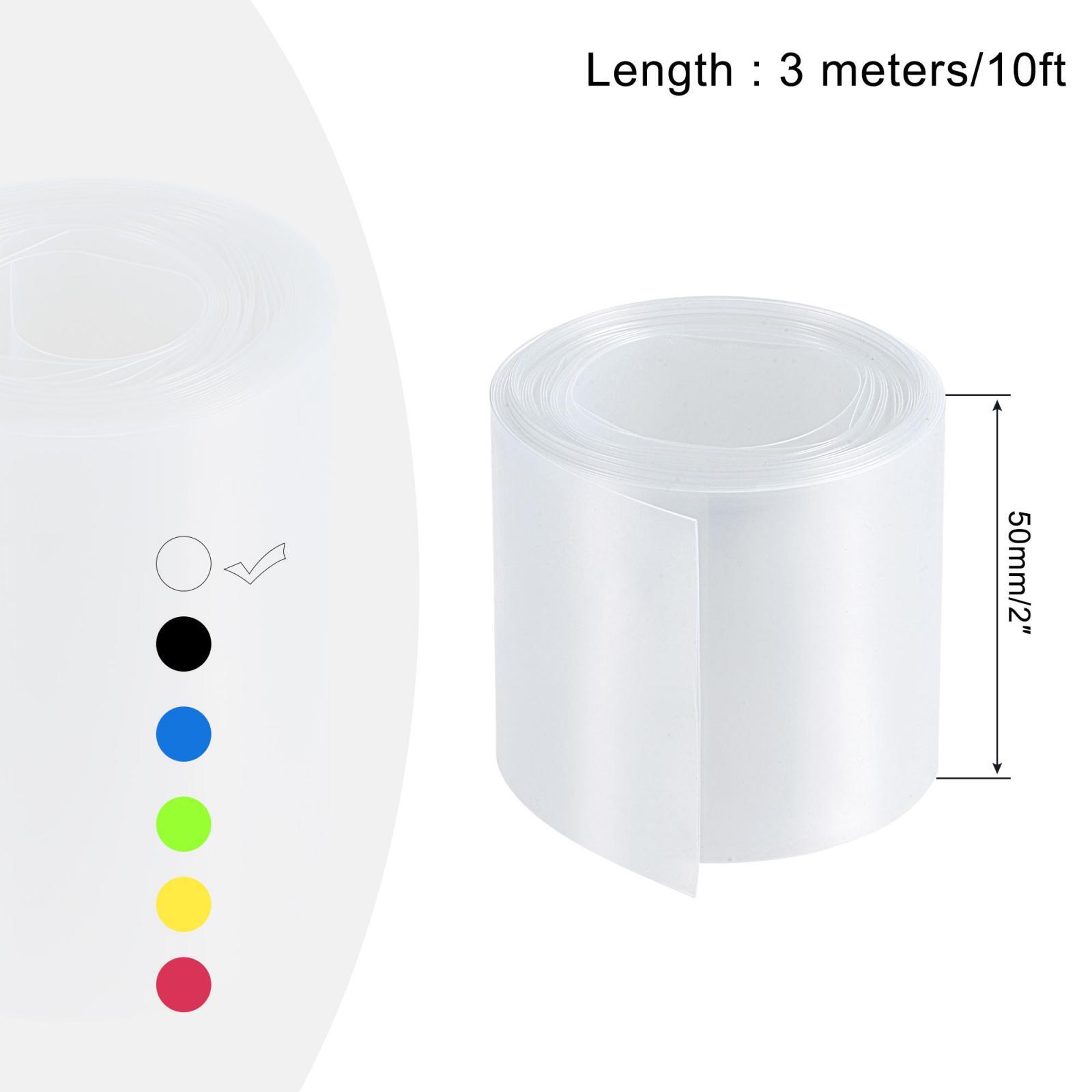 Gaine Thermorétractable PVC Largeur à Plat 180 Mm - Pour Recouvrement Double Couche, 1 Mètre Transparent