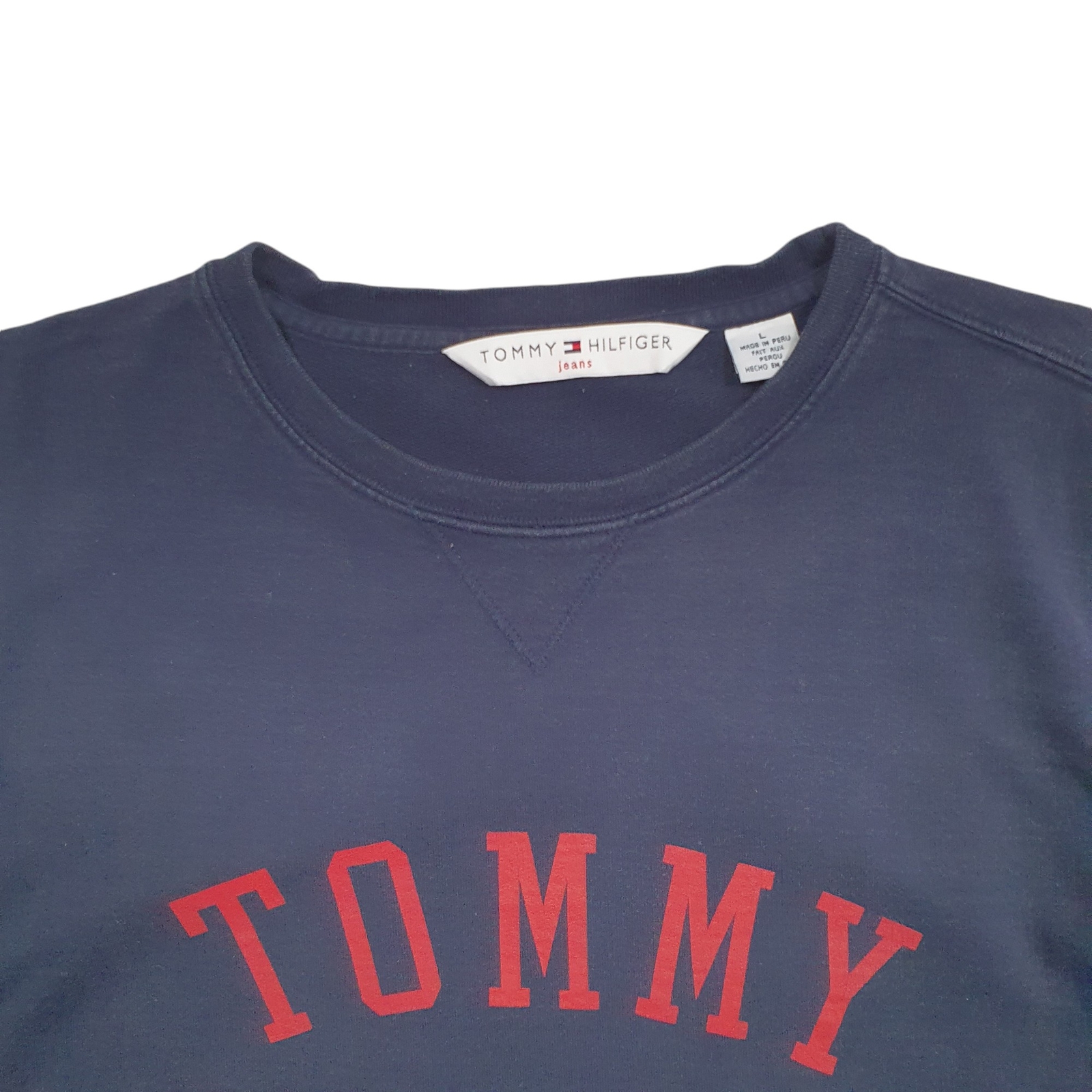 TOMMY HILFIGER Crewneck Spellout Jumper Sweatshirt Womens M image 2