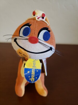 Vintage Dream Pets Fish N' Chips #23 Cat 6'' Plush Stuffed Animal Kitty NWT