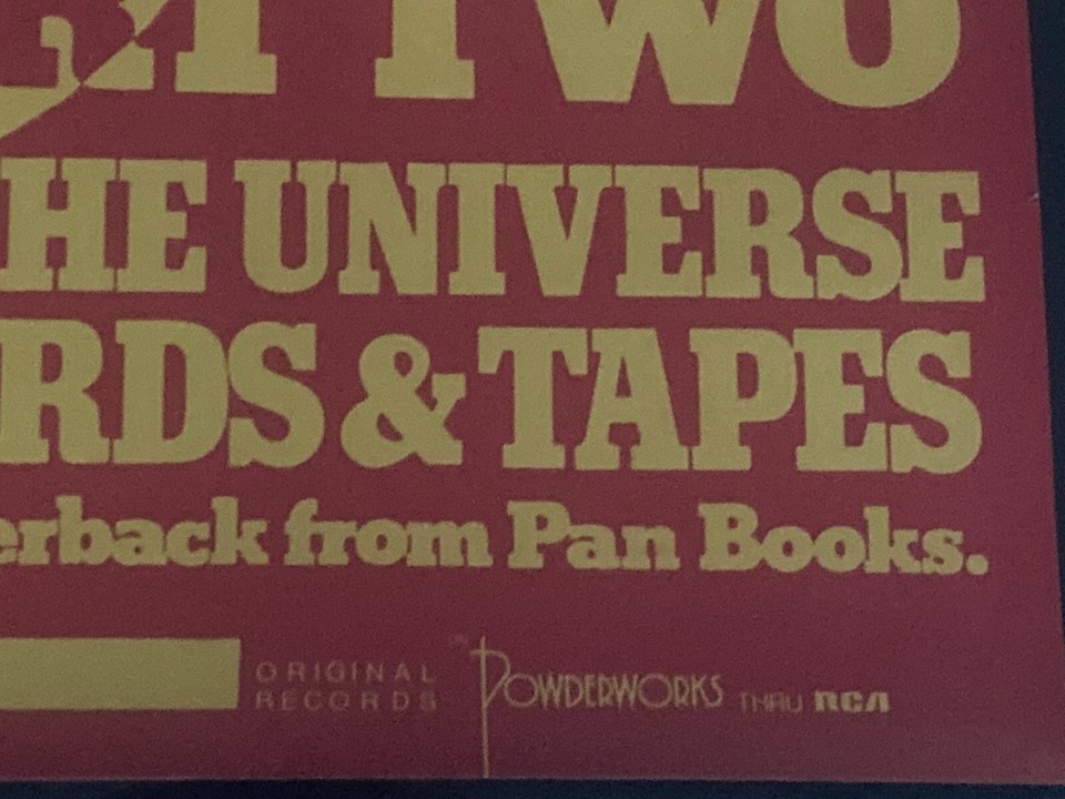 HITCHHIKER'S GUIDE TO THE GALAXY. RARE Aussie/OZ in store PROMO