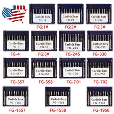 10pcs Dental FG Burs High Speed Handpiece Round Tungsten Carbide Tungsten Steel