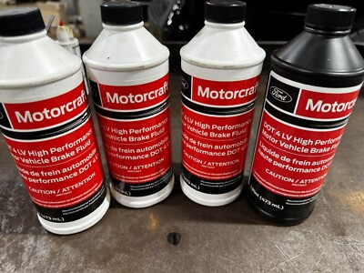 Motorcraft DOT 4 LV High Performance Motor Vehicle Brake Fluid 1 Pint - Box Of 4