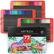 Arteza Inkonic Fineliner Pens - Set of 72
