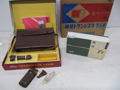 Toshiba 8TM-417S 1960 Vintage 8 Stone Transistor Radio Rare Toshiba 8TM-417S 1960 Vintage 8 Stone Transistor Radio Rare