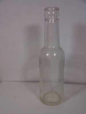 Vintage Brockway Glass Co Clear Bottle 7 3/8