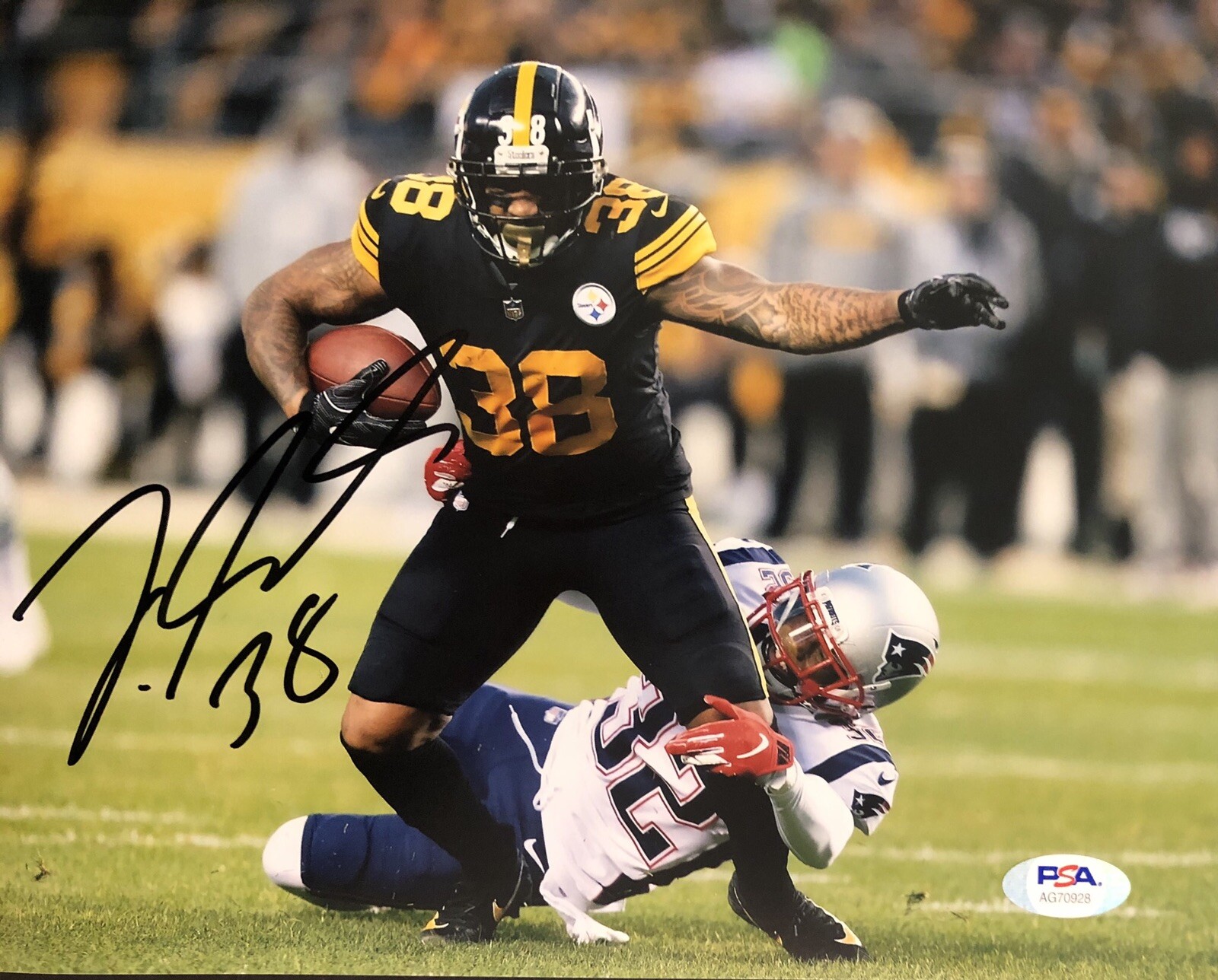 Jaylen Samuels Signed Autographed Pittsburgh Steelers 8x10 Photo Psa/Dna 