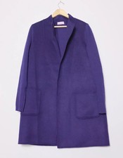 Jennifer T. Knit Couture Purple Wool Cashmere Coat