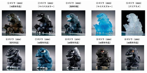 ミニジーラ　アルミパーツ　Minizilla Godzilla Mini Sofvi Chronicle G70 LEGENDS Figure complete set 10