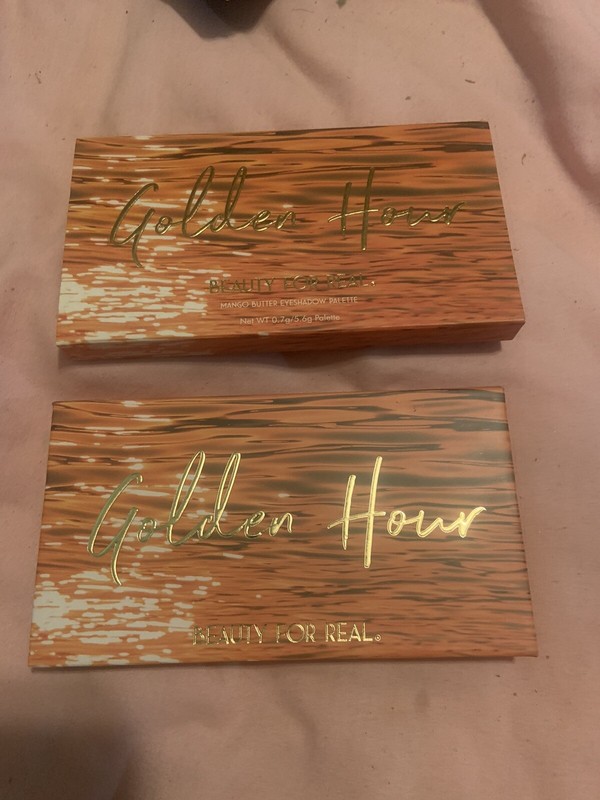 BEAUTY FOR REAL Golden Hour Mango Butter Eyeshadow Palette 8 Shades Full SZ 5.6g
