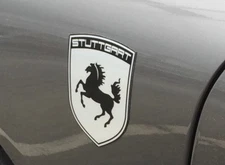 STUTTGART The Home of Porsche Magnetic Fender Badge Emblems (SET OF 2)