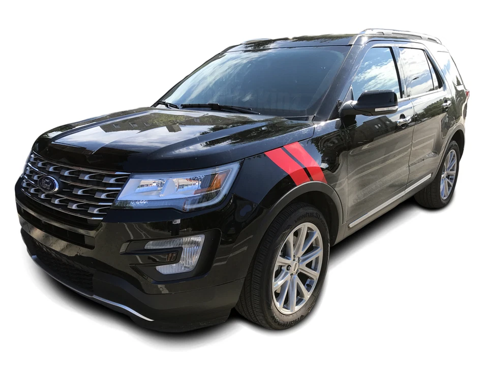 Juego de calcomanías Fender Racing Hash Stripes para Ford Explorer 2016 2017 2018 2019 Foto 2 de 4