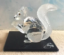 New Swarovski Crystal SQUIRREL, SCS 10th Anniversary,  black mirror,  NIB