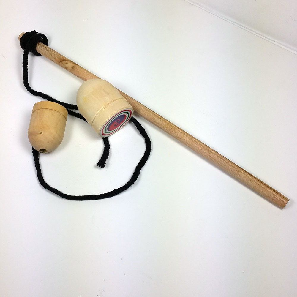 2Pcs SPINNING TOP Spin Tops Korean tradition WOODEN TOY 1set Wood Spin