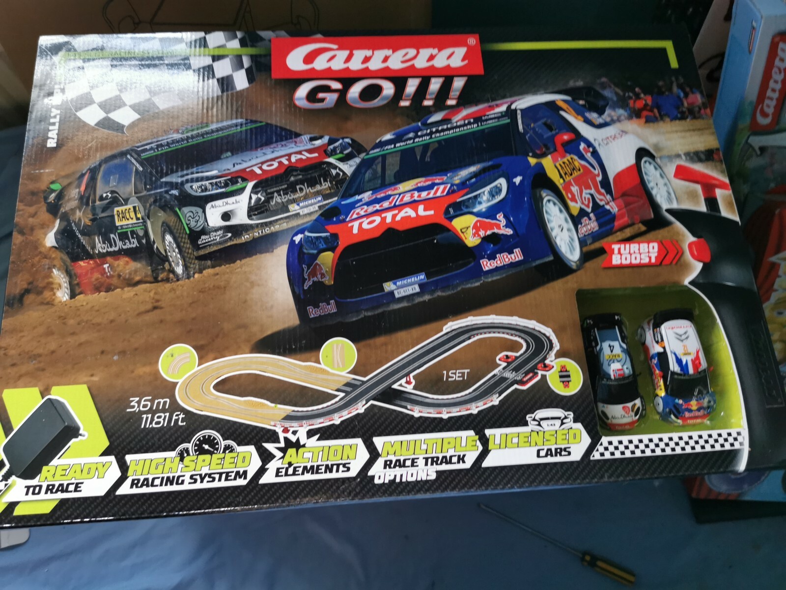 scalextric cars on carrera track