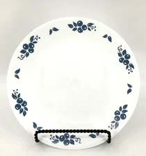 Corelle By Corning "Brook" Blueberry White Dinner Plates 10 1/2" USA Replacement