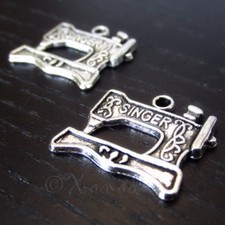 Sewing Machine 20mm Antiqued Silver Plated Charms C3897 - 5, 10, 20PCs