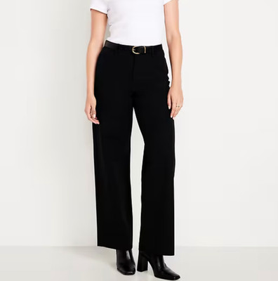 Old Navy High-Waisted Pixie Super Wide-Leg Pants - Black Jack - 16