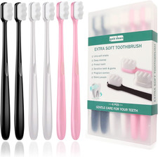 Extra Soft Toothbrush for Sensitive Teeth and Gums  Micro Fur Manual Toothbrush