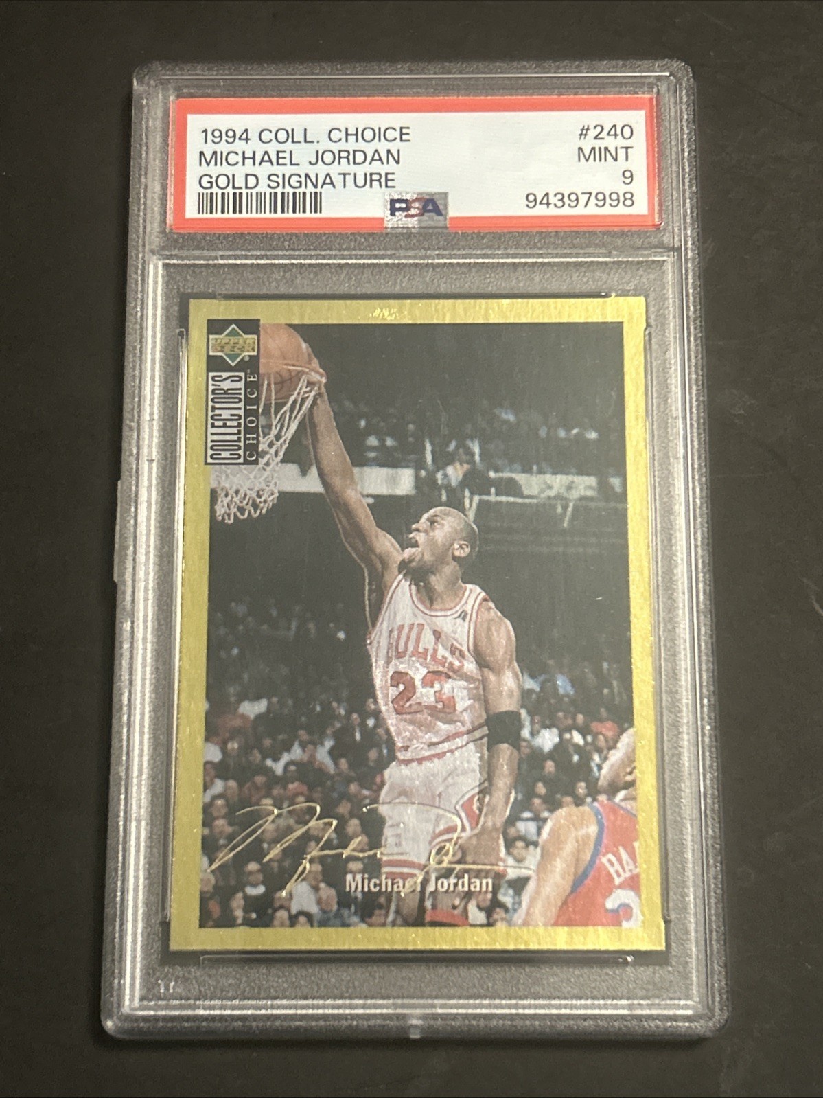 1994-95 Upper Deck Collector's Choice - Michael Jordan #240 Gold Foil Signature