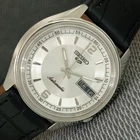 SEIKO 5 AUTOMATIC VINTAGE JAPAN 7019A MENS SILVER COLOR DIAL WATCH a2464-U