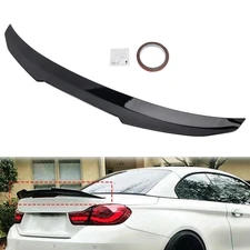 Gloss Black Rear Boot Spoiler For BMW 4 Series F33 Convertible 2013+ PMS Style
