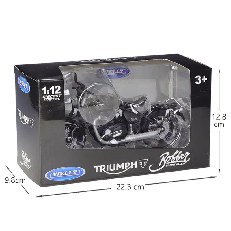 Modelo de motocicleta de aleación de simulación 1:12 Triumph Bonneville Bobber coleccionable Foto 4 de 4