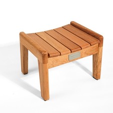 CONSDAN StoneCreek Taburete de Arco Curvo de Madera de Roble - Versátil Asiento de Banco de Listones