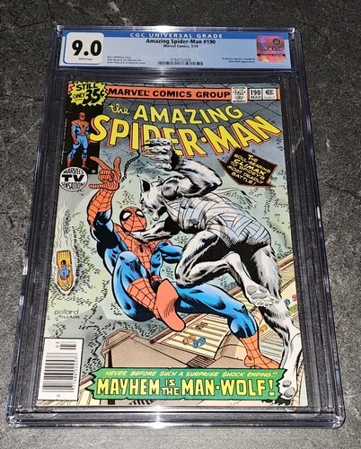 Amazing Spider-Man # 190 (Marvel, 1979)  CGC 9.0 White Pages!
