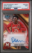 2024 BOWMAN UNIVERSITY BEST BEST OF 2024 AUTO #B24DQ DERIK QUEEN PSA 9