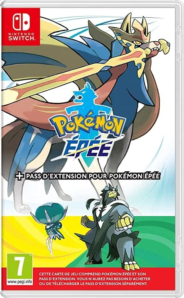 POKEMON EPEE + PACK EXPANSION SWITCH FR OCCASION (GAME IN ENGLISH/FRANCAIS/DE/ES