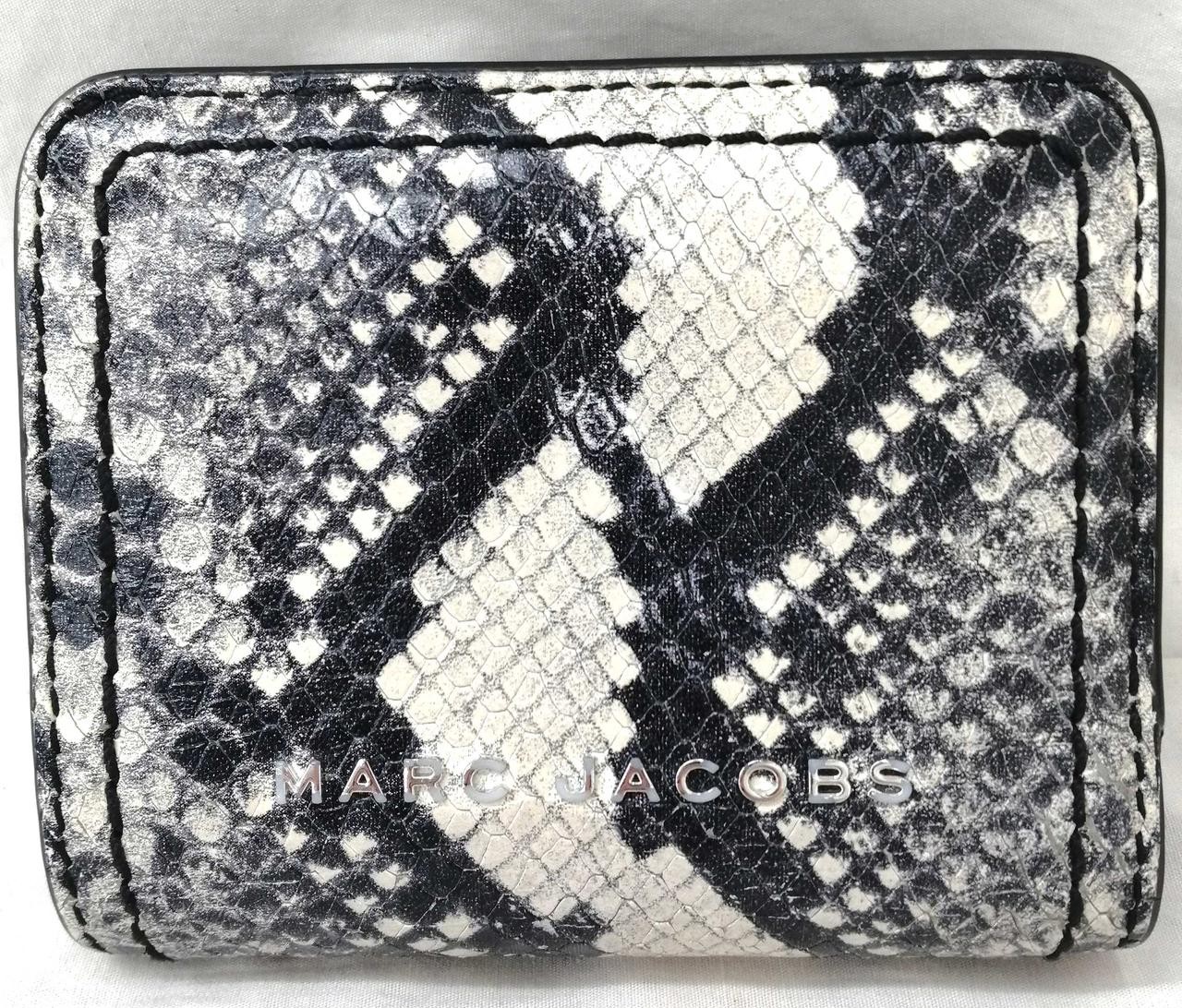 Python Pattern Compact Wallet Wht Blk Marc Jacobs… - image 1