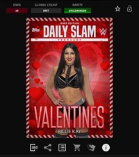 DIGITAL Topps WWE Slam 21 DAILY SLAM February Red - BILLIE KAY