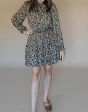 Grade & Gather i feel love smock neck mini dress size S