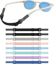 Solvora Kids Glasses Straps - 8 Pieces Adjustable Eyeglass 5-8 inch, Multi