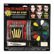10 Halloween Character Step/Step How-To Deluxe DIY 13pc Monster Makeup Kit