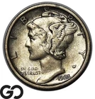 1925-D Mercury Dime, Key Denver Date, Choice XF++/AU