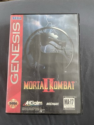Mortal Kombat 2 Sega Genesis Box And Game No Manual Tested and Working 