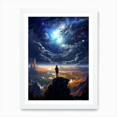Starry Night Art Print Framed Wall Art Poster Canvas Print Picture