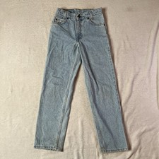 Vintage 90s Levis 550 Jeans Womens 12 Relaxed Fit Regular Denim 25x26 Orange Tab