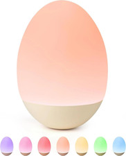 Egg Night Light for Nursery: Baby Night Lights Tap Lamp Stepless Dimming with Wa