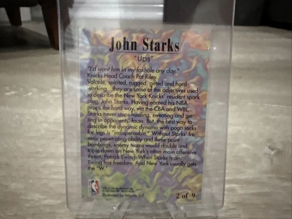 94-95 Fleer John Starks pro-vision Ups #2 de 9 inserção New York Knicks - Imagem 2 de 2