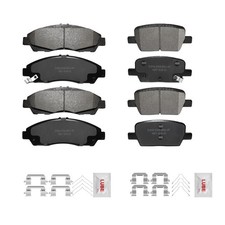 Set pastiglie freno anteriori e posteriori in ceramica con ferramenta per Chevrolet T... 2018-2019