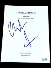 CHRISTIAN BALE SIGNED AUTOGRAPH MOVIE SCRIPT AMERICAN PSYCHO BECKETT BAS COA F