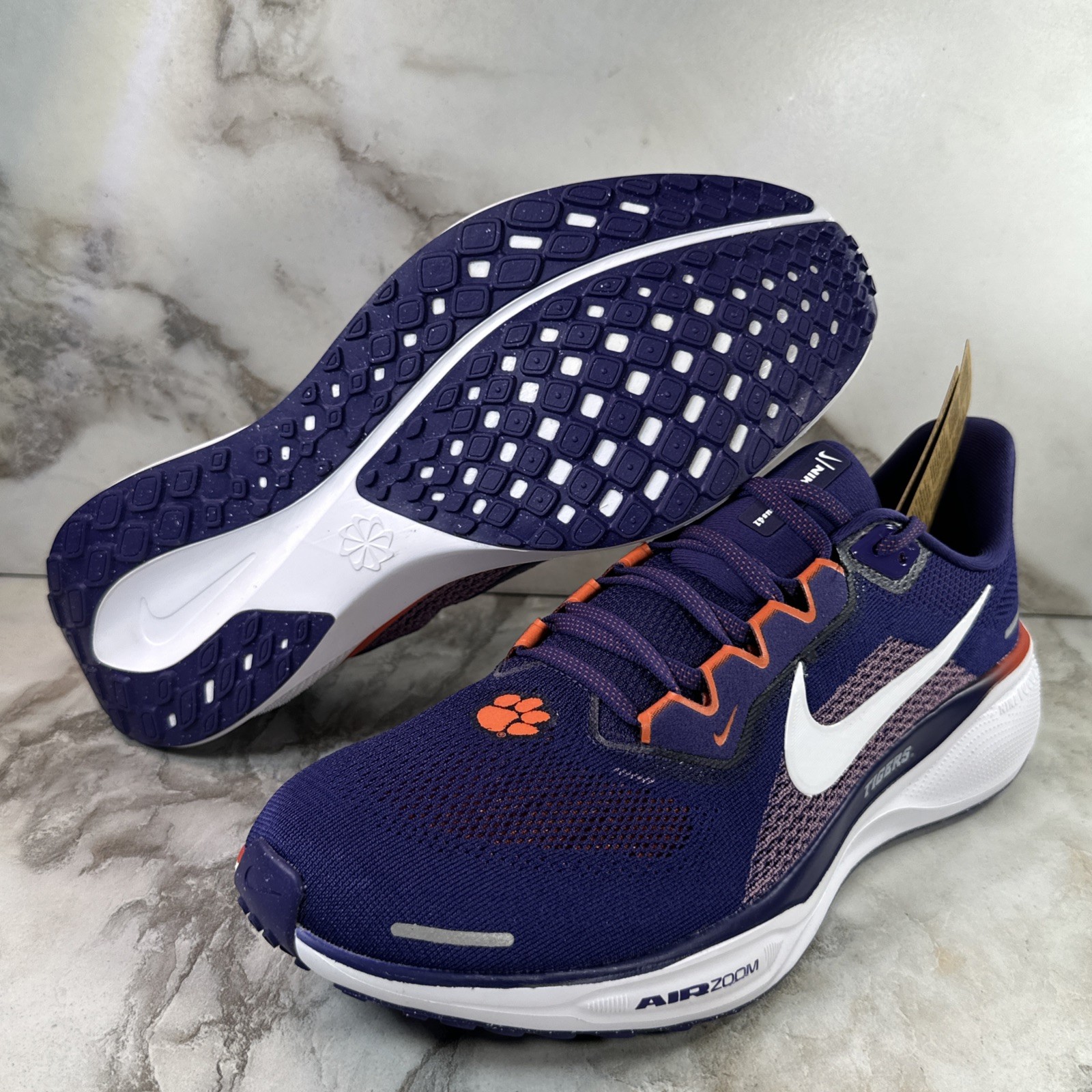 SAOLA Scarpe da corsa Nike Air Zoom Pegasus 41 Clemson Tigers da uomo taglia 11 nuove FZ5108 500