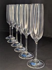 Set of 6 Marquis by Waterford Vintage Champagne Flutes Crystal 9" Stickers 6oz