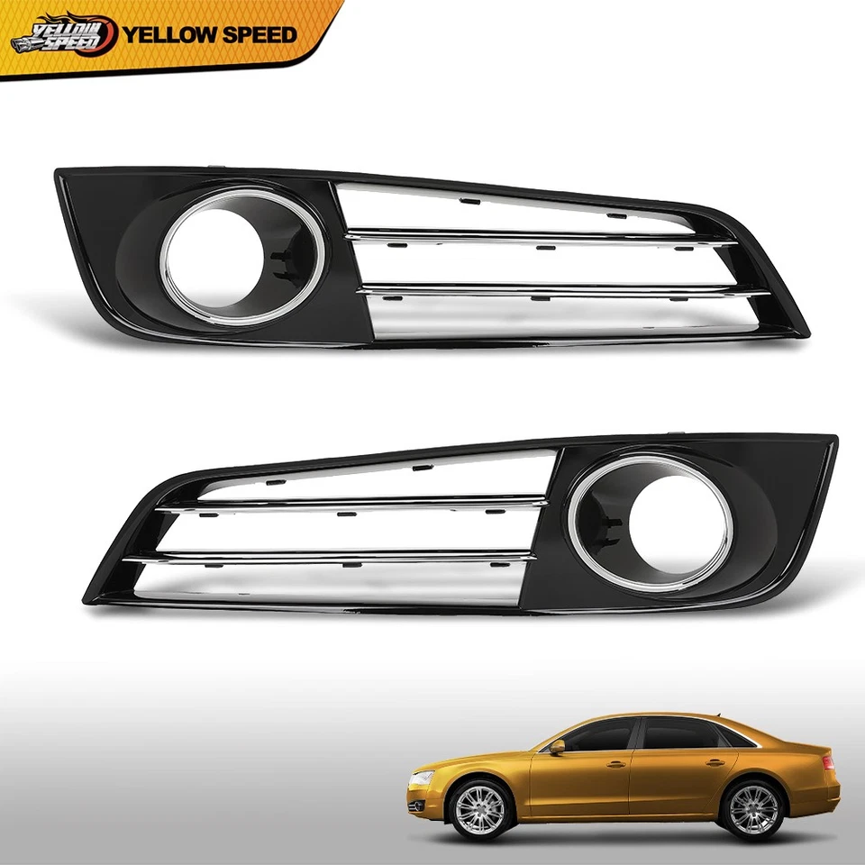 Чехлы на решетку противотуманных фар переднего бампера подходят для Audi A8 2011-2014 годов выпуска с левой и правой стороны - Изображение 2 из 4