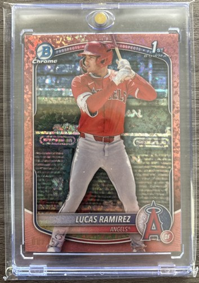 #ad 2025 Bowman Chrome Lucas Ramirez #BCP 135 1st RC Rose Gold Mini Diamond #d 15 $170.00