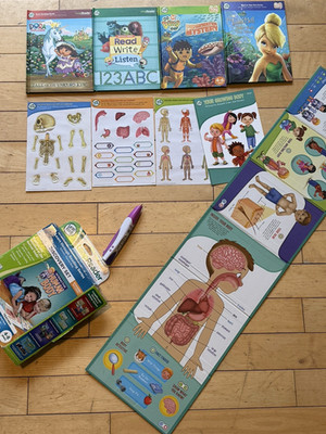 LEAP FROG READER menschlicher Körper Tinkerbell Dora Diego lesen schreiben hören Bücher Produktbündel